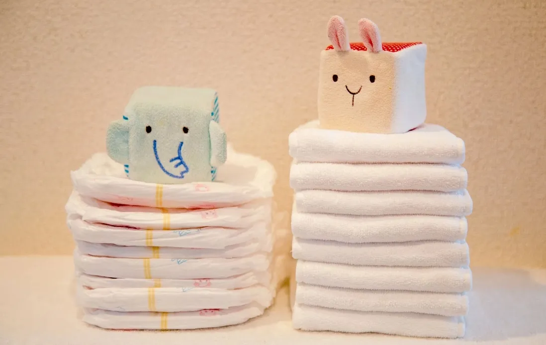 おむつと手口ふきの画像